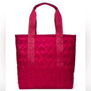Victoria's Secret Red Puffer Hearts Tote Bag ♥️